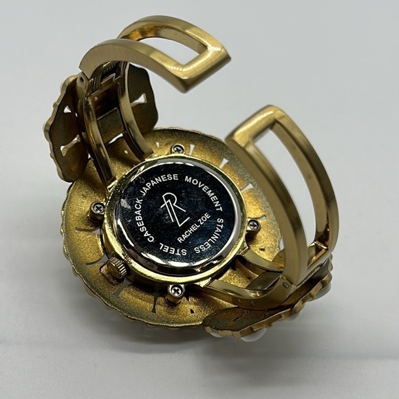 Rachel Zoe White Stone Cuff Hidden Watch - Picture 6 of 7
